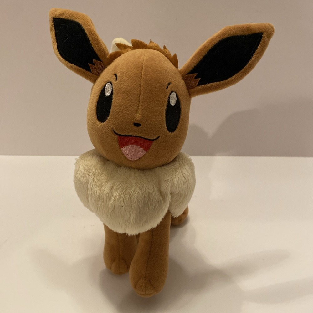 WCT Pokemon Eevee Standing Plush Toy Stuffed Animal 9" Wicked Cool Toys Nintendo